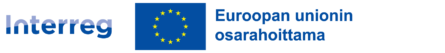 Interreg-logo sekä EU-lippu ja teksti Euroopan unionin osarahoittama.