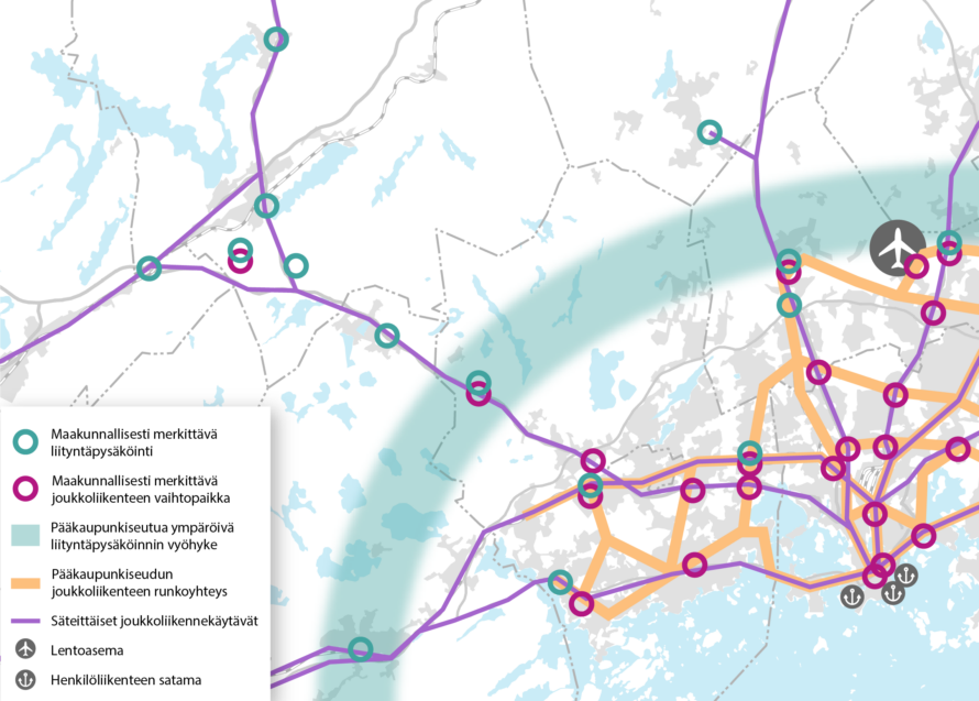 Joukkoliikenteen ratkaisua Uusimaa-kaavassa on avattu artikkelin tekstissä.