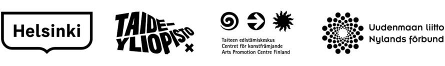 Logoja: Helsingin kaupunki, Taideyliopisto, Taiteen edistämiskeskus, Uudenmaan liitto.