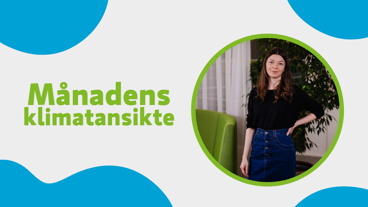 Månadens klimatansikte Mia Johansson.