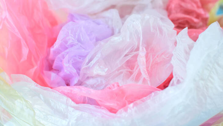 Photo of plastics in different colours.