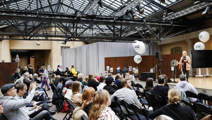 People joining an event.