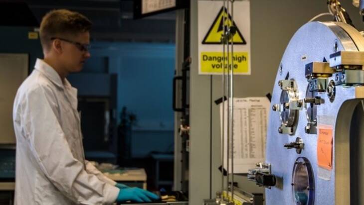 A person in laboratory facilities.